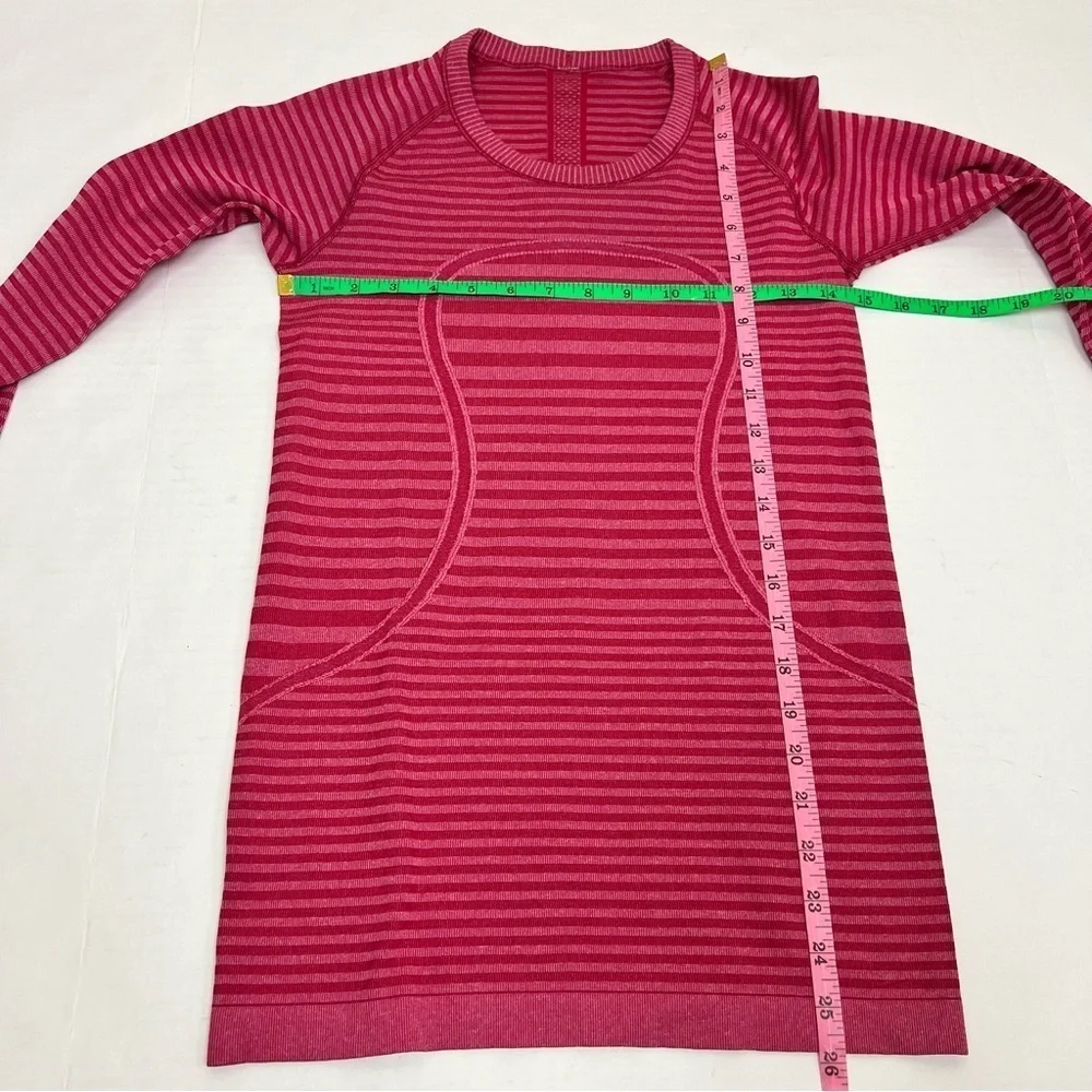 Lululemon Swiftly Tech Long Sleeve Crew Heathered Berry Rumble 6
